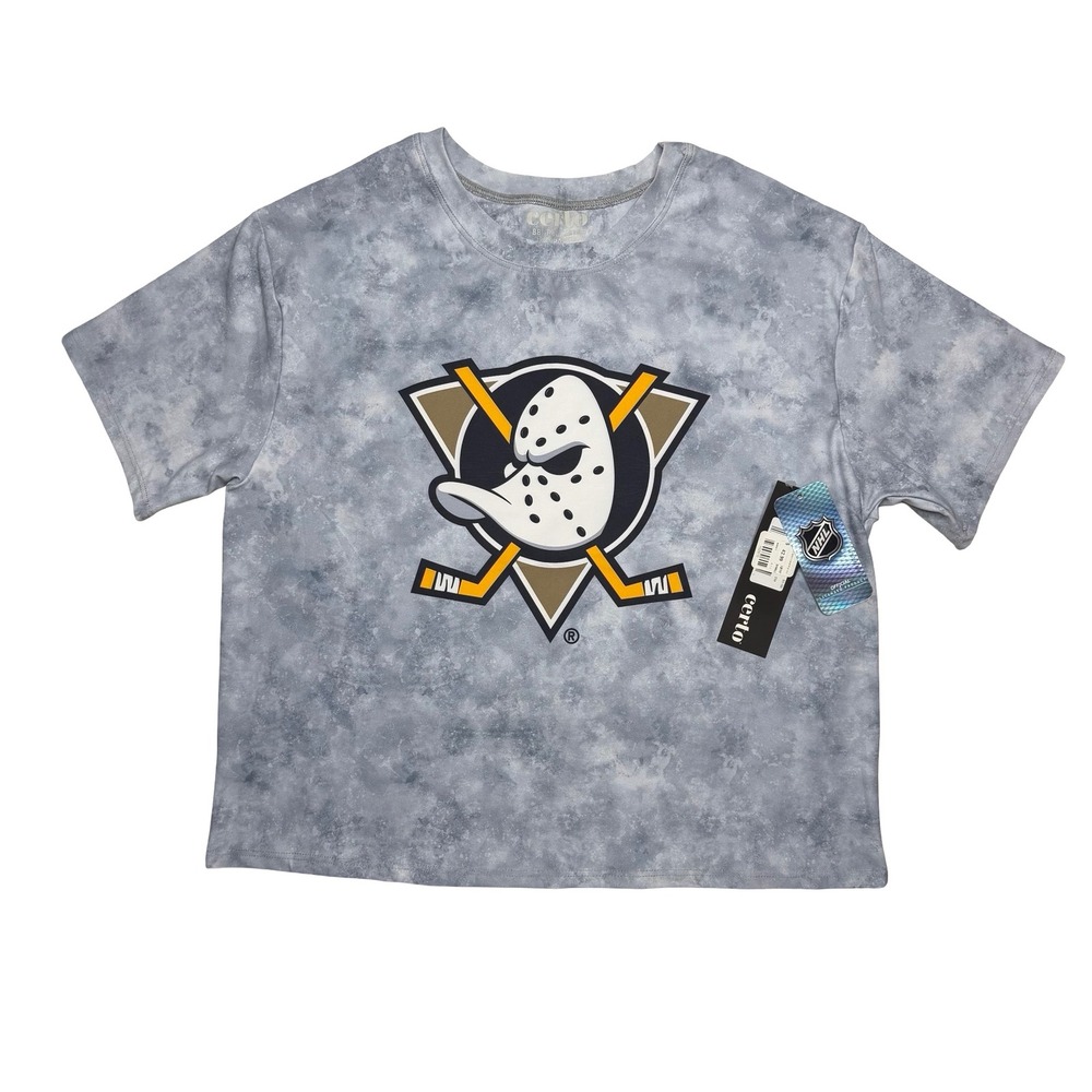Anaheim Mighty Ducks - Certo hockey cropped cloudy shirt SMALL